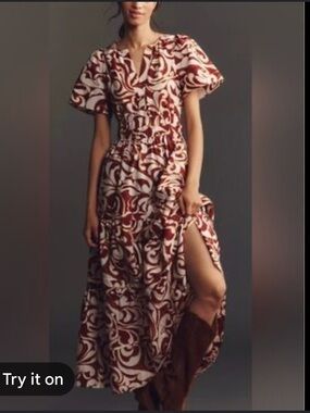 New With Tags Anthropologie Petite Somerset Maxi Dress Sz SP